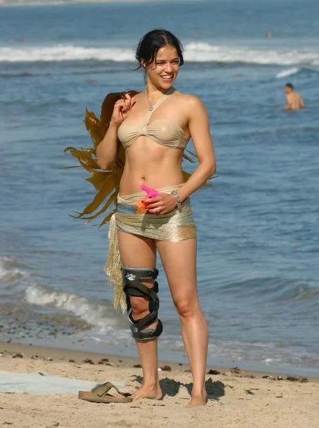 Michelle Rodriguez on the Beach