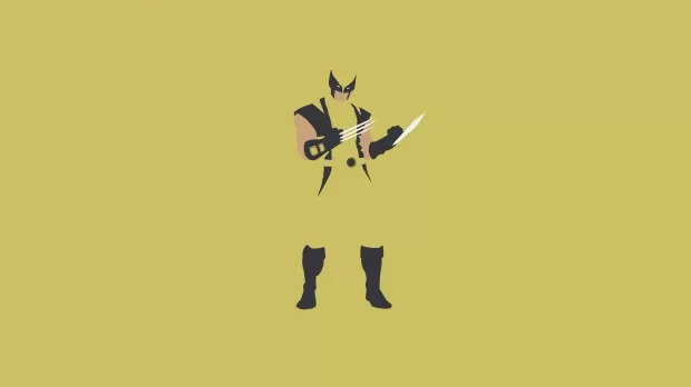 superheroes-minimalist-wolverine-yellow-marvel-comics-x-men-81018