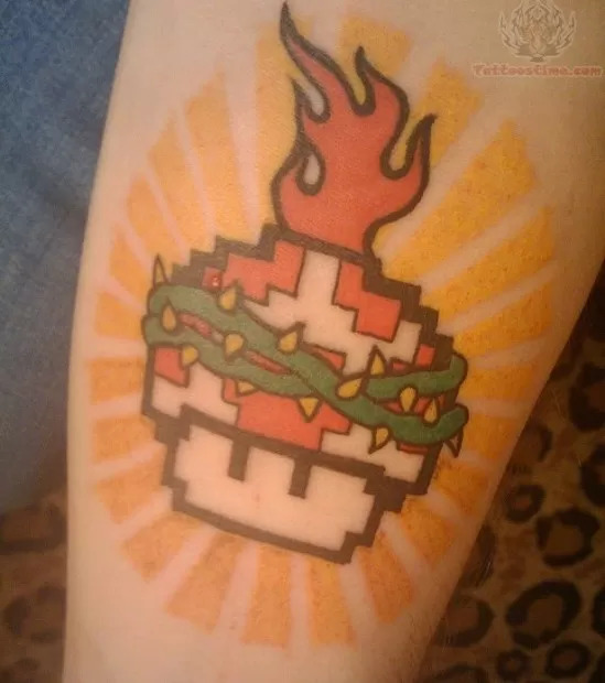 burning-mushroom-video-game-tattoo