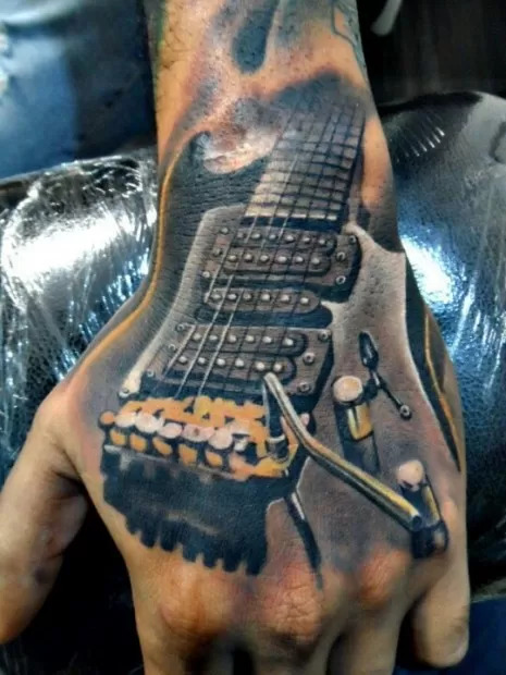 guitar music tattoos design (7)