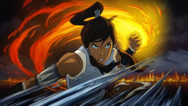 Pictured: Korra demonstrates fire and waterbending in THE LEGEND OF KORRA on Nickelodeon. Photo: Nickelodeon. ©2012 Viacom, International, Inc. All Rights Reserved