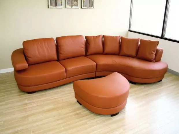 Living-Room-Sets-Leather-Orange-Sofa-Design