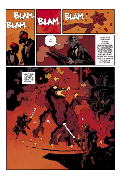 Página do vol.4 de "Hellboy no Inferno". 