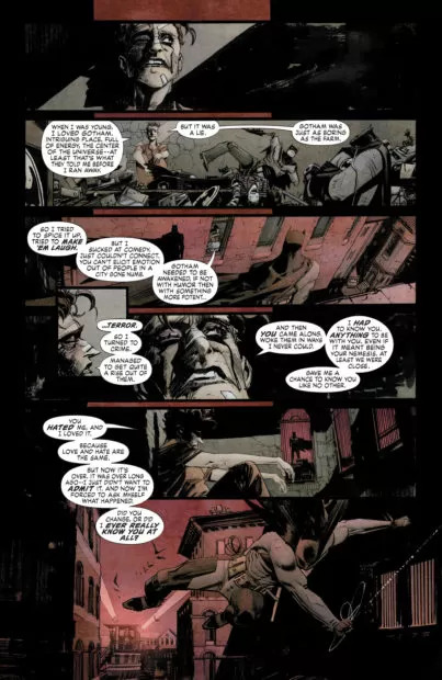 O Coringa conta seu passado e suas frustrações com Gotham, fatos que o levaram a ser o que é.